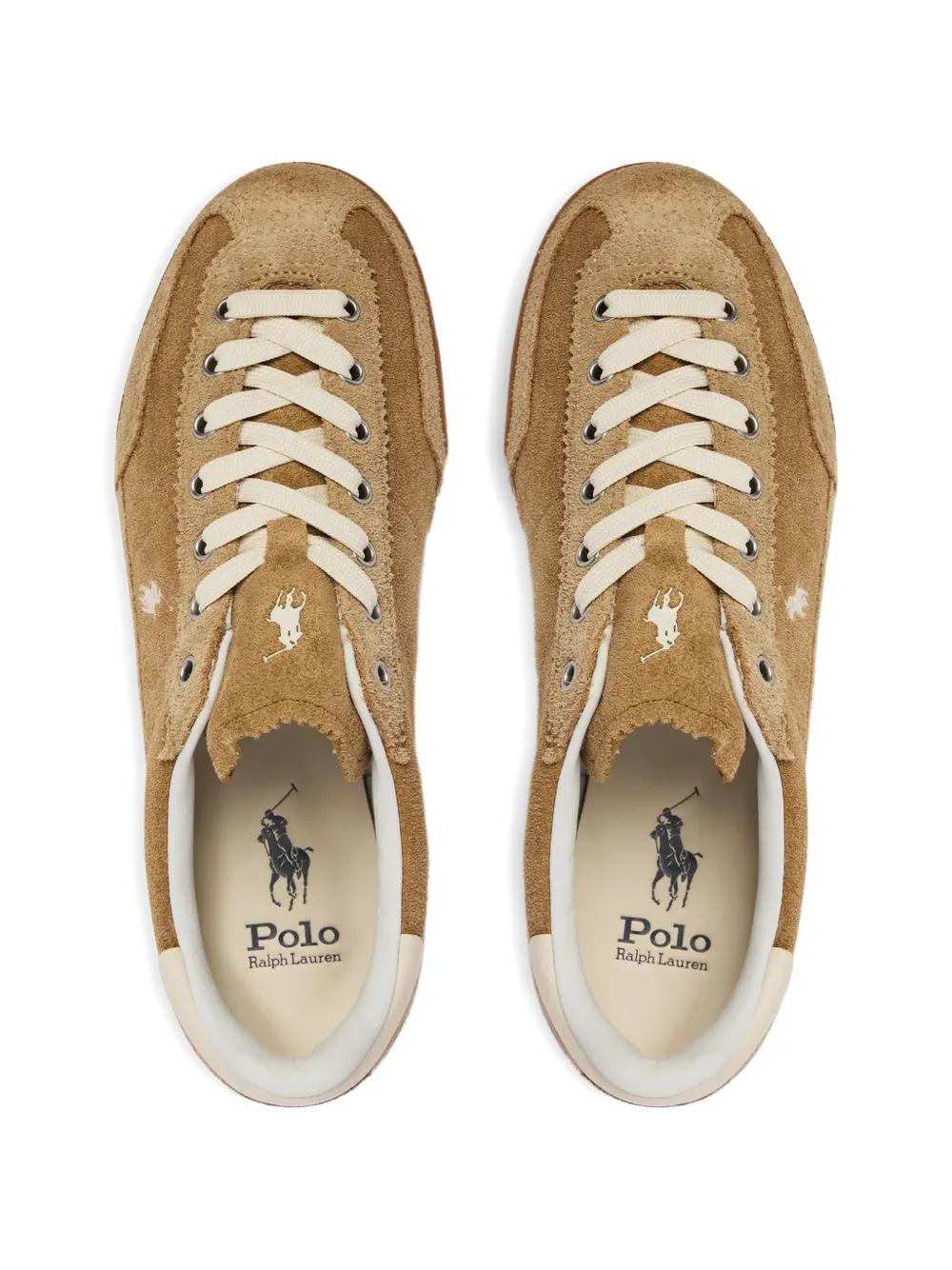 Polo Ralph Lauren Sneakers met geborduurd logo Beige