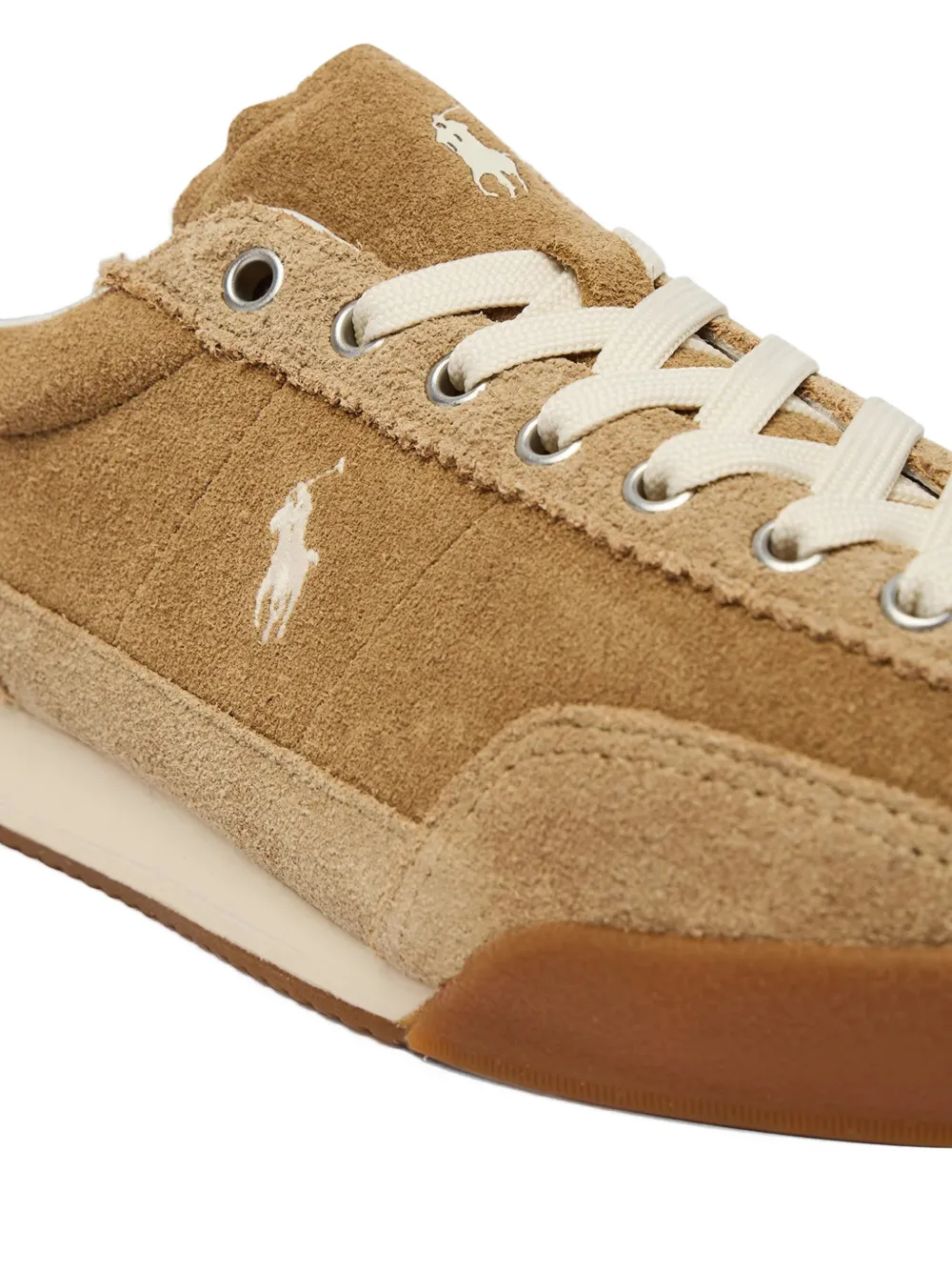 Polo Ralph Lauren Sneakers met geborduurd logo Beige