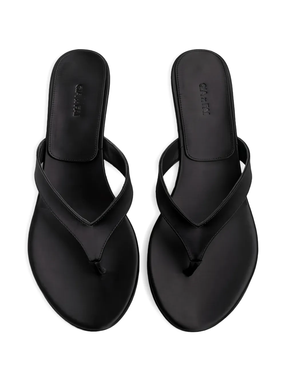 GIABORGHINI Sandalen met T-bandje en hak Zwart