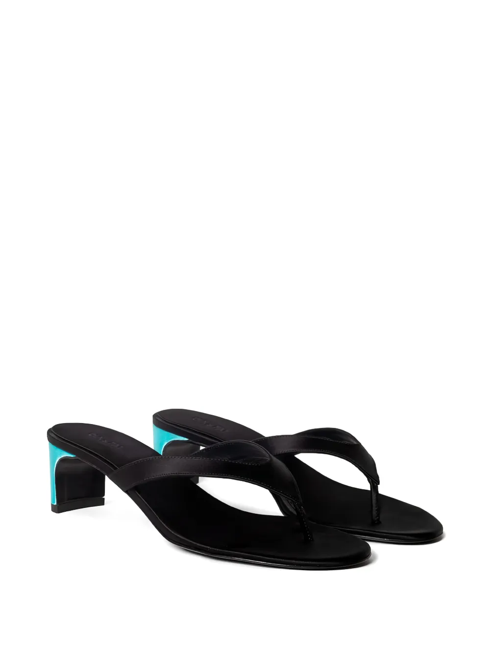 GIABORGHINI Sandalen met T-bandje en hak Zwart
