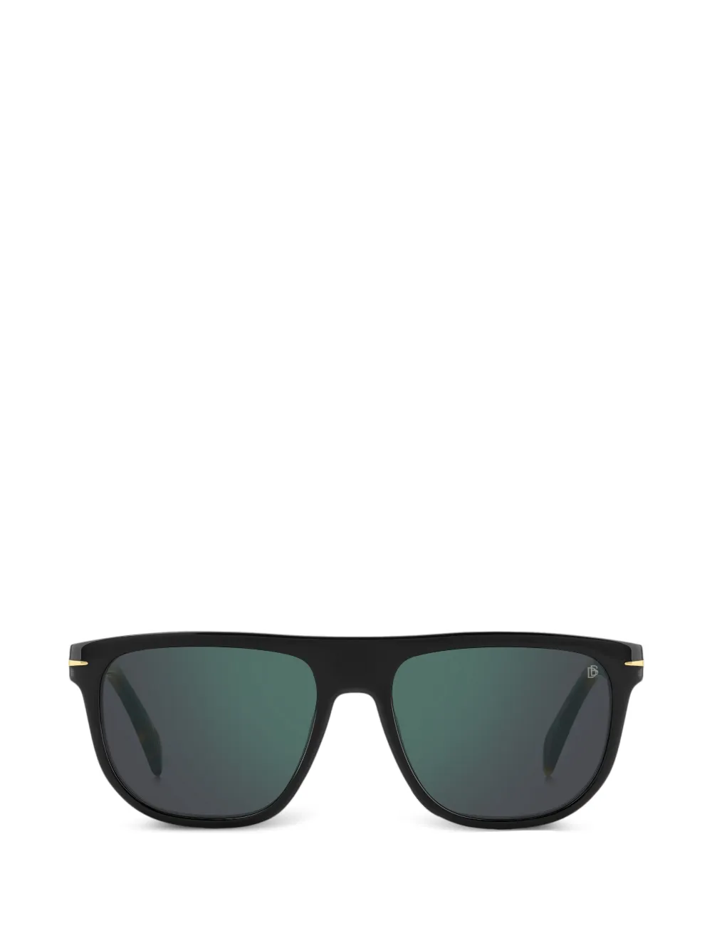 DAVID BECKHAM EYEWEAR havana-pattern rectangle sunglasses - Schwarz