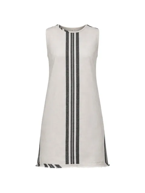 Osklen striped fringed mini dress