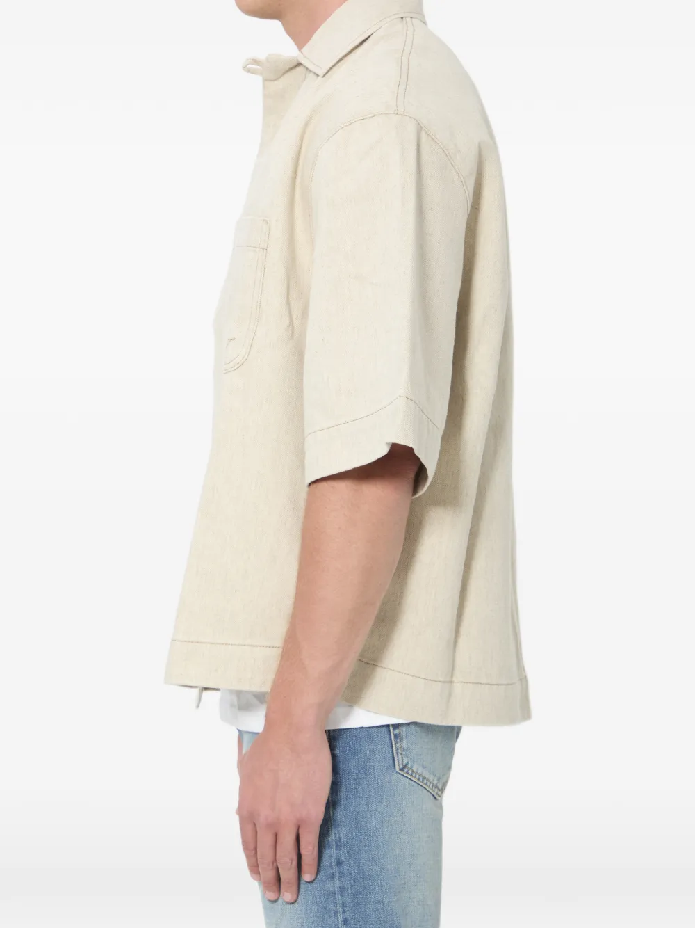 Jacquemus The Paysan de-Nîmes overhemd met zak Beige