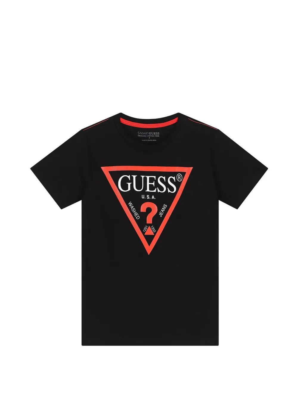 guess kids T-shirt con stampa - Nero
