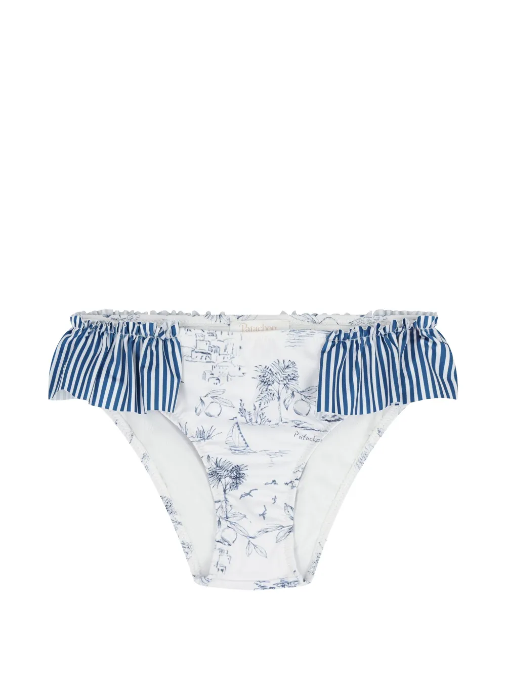 Patachou Gestreepte bikini met strik Wit