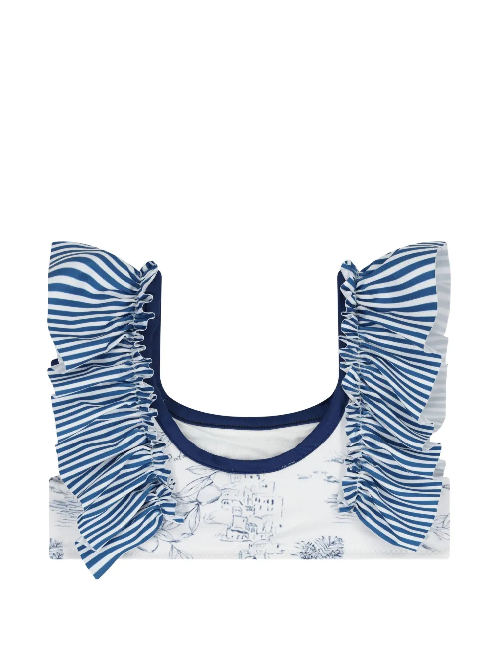 Patachou Gestreepte bikini met strik Wit