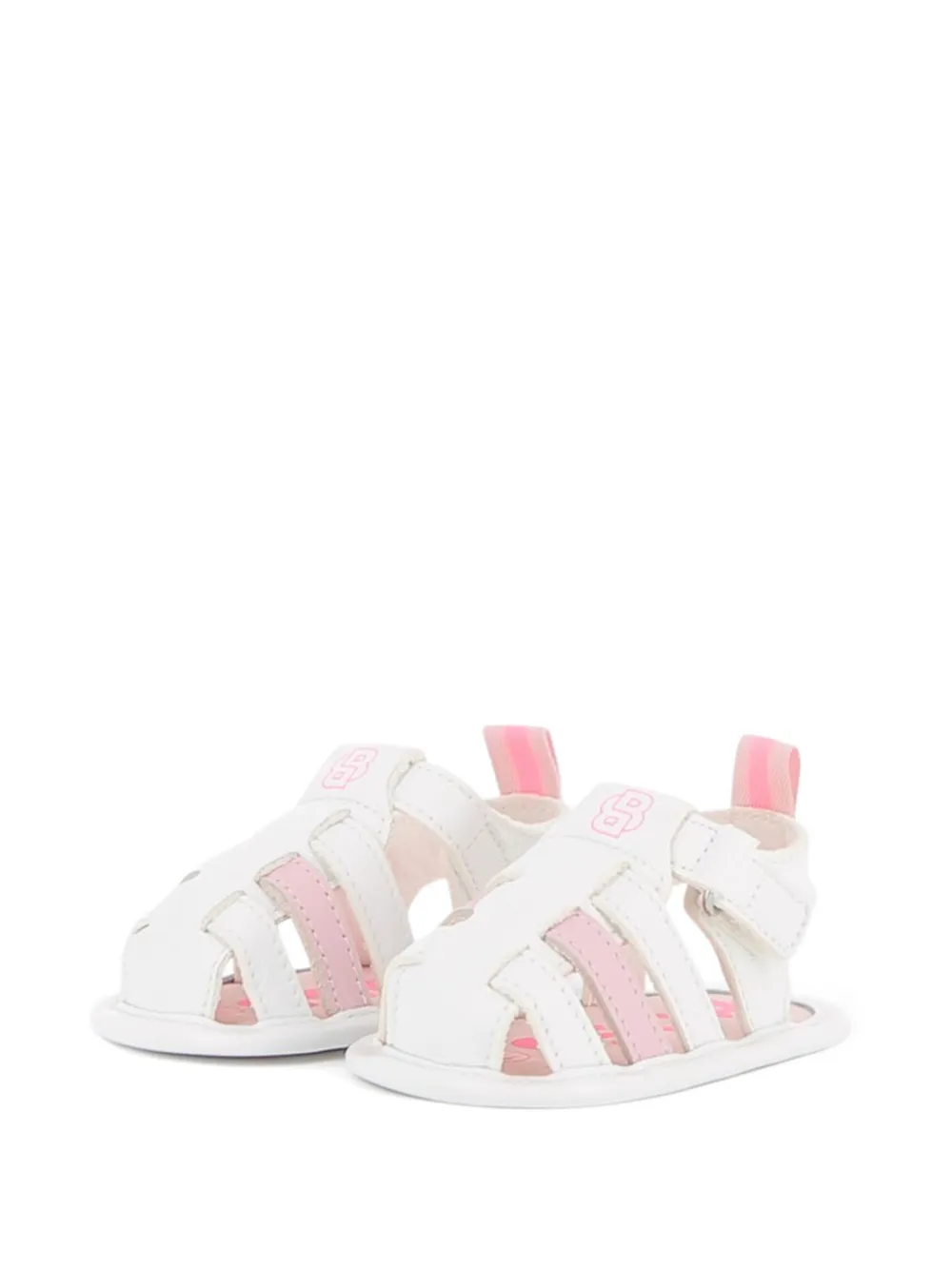 BOSS Kidswear Sandalen met logodetail Wit