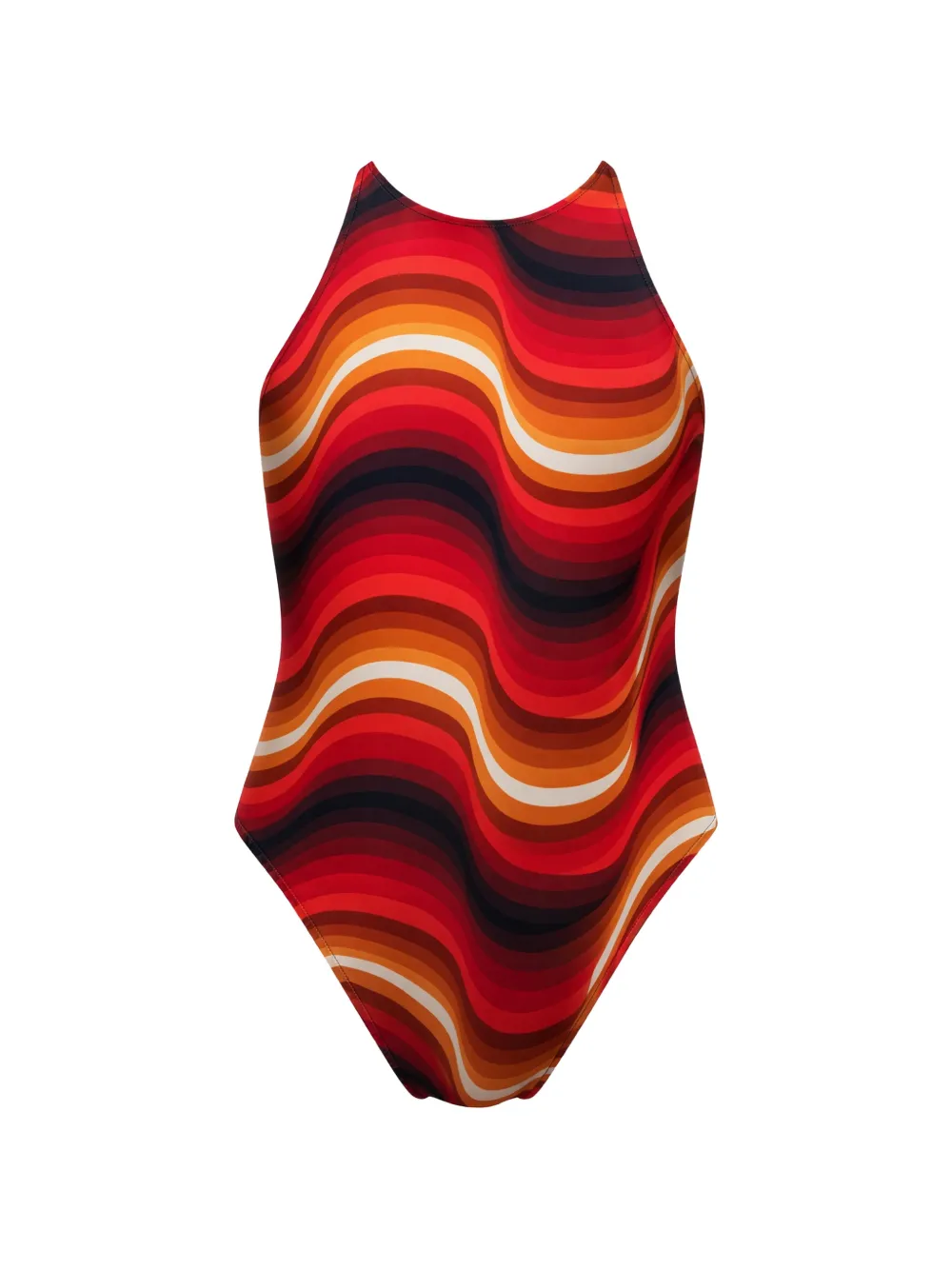 Osklen wave-print swimsuit - Orange