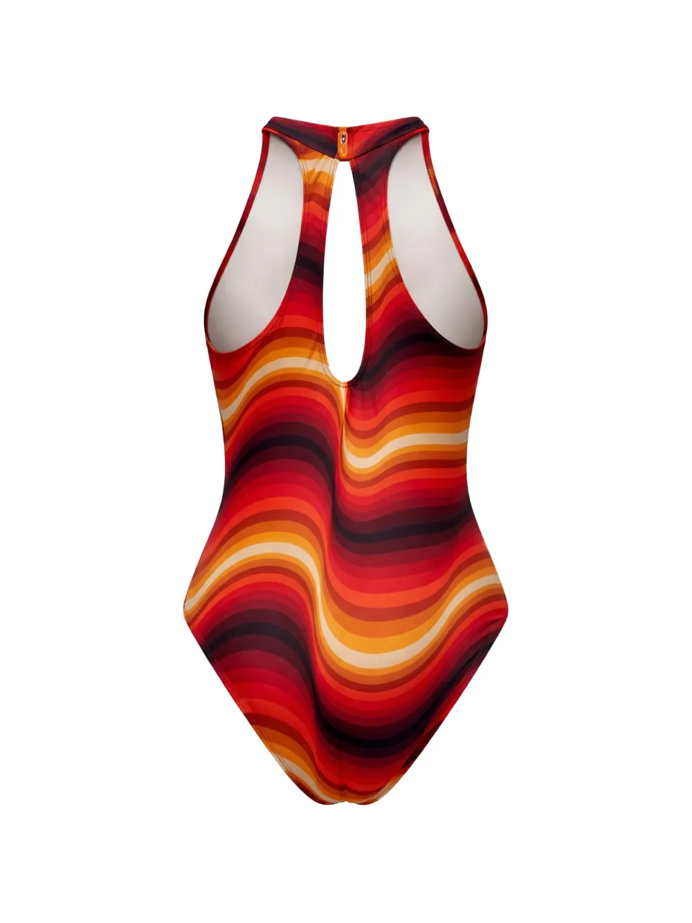 Osklen wave-print swimsuit - Arancione