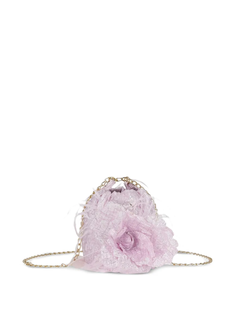 Escada Kids Borsa a spalla con motivo a fiori - Rosa