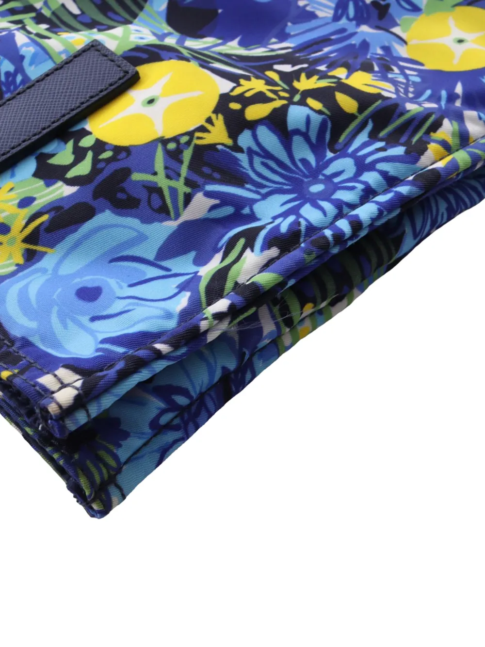 Prada Pre-Owned 2013-2026 Tessuto Stampato Flower Tote Bag | Blue