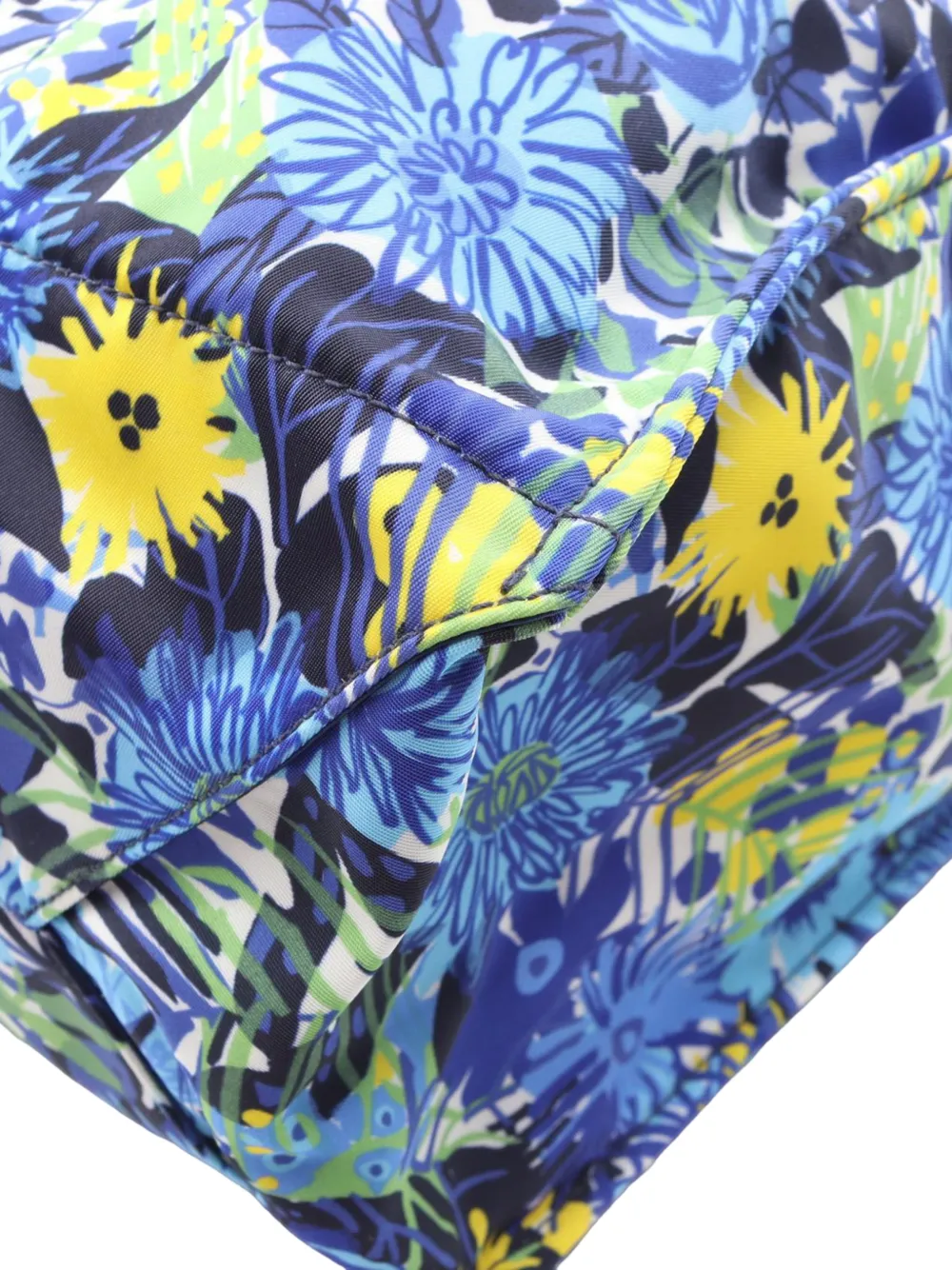 Prada Pre-Owned 2013-2026 Tessuto Stampato Flower Tote Bag | Blue