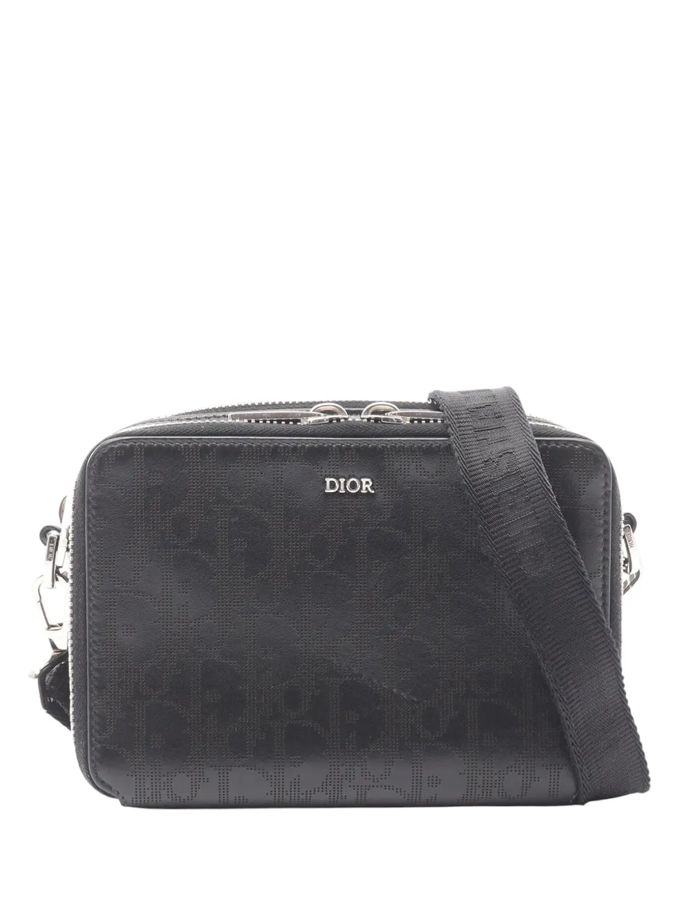 Christian Dior Pre-Owned 2010-2025 Perforated Oblique Calfskin Galaxy crossbody bag - Schwarz