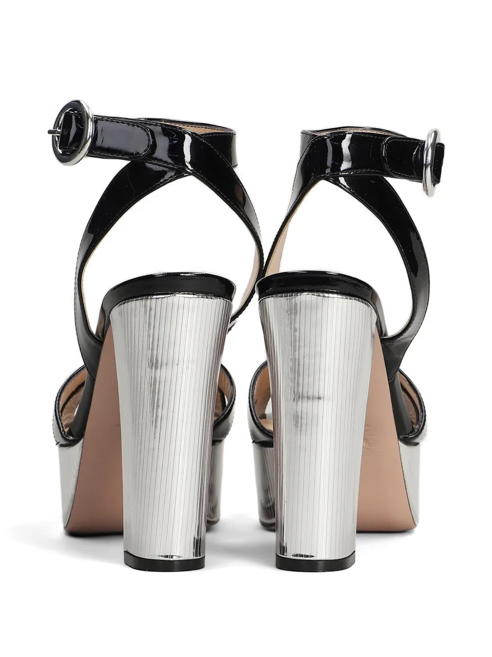 Roberto Festa Kami platform leather sandals Zwart