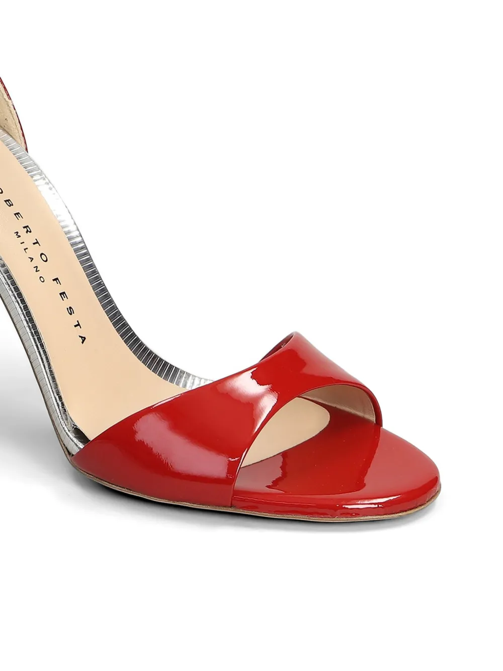 Roberto Festa Vitis ankle-strap leather heeled sandals Rood