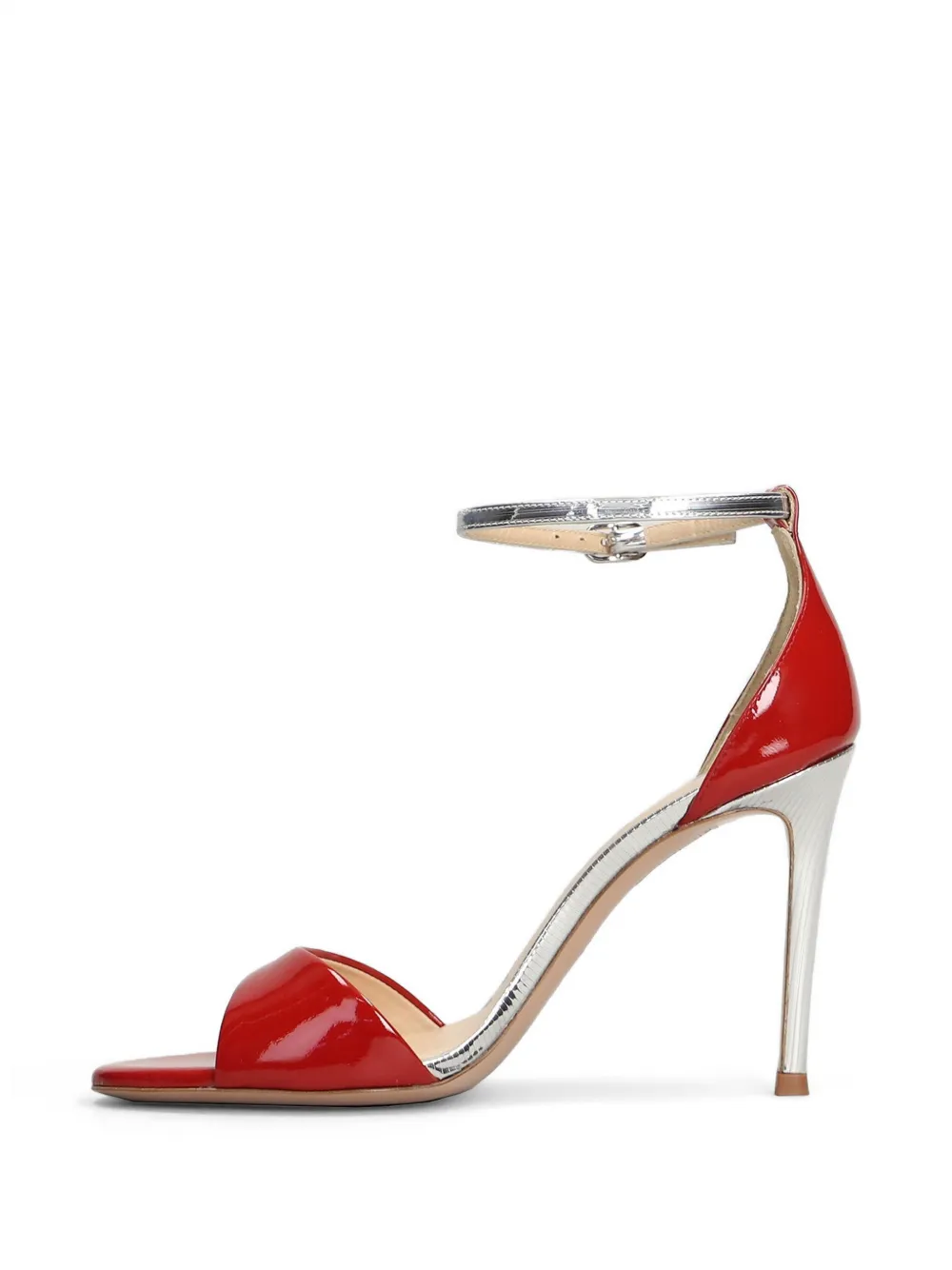 Roberto Festa Vitis ankle-strap leather heeled sandals Rood