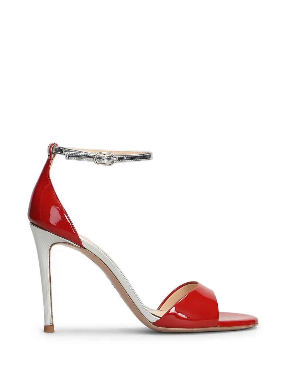 Roberto Festa Vitis ankle-strap leather heeled sandals Rood