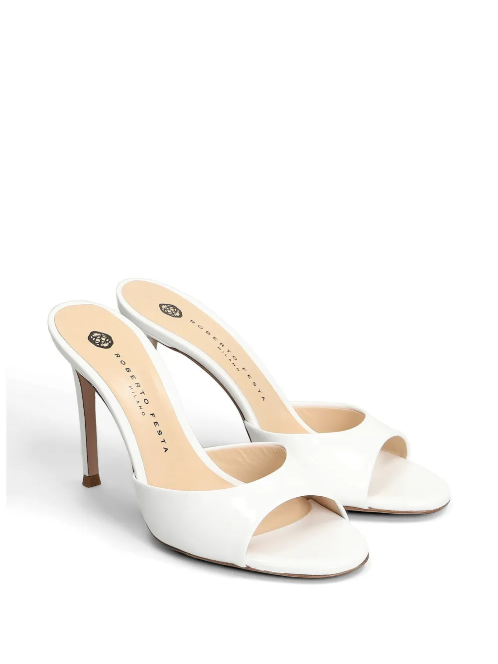 Roberto Festa Ramas leather heeled sandals Wit