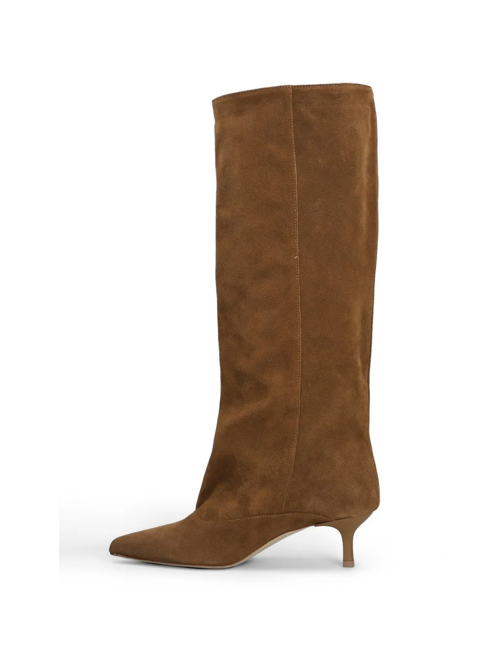 Gisel Moire 50mm Lory suede knee-high boots Bruin