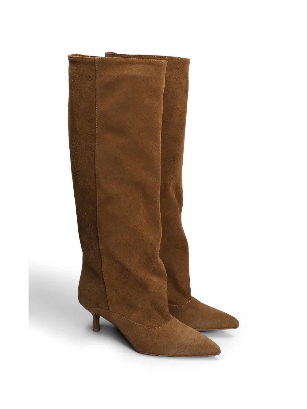 Gisel Moire 50mm Lory suede knee-high boots Bruin