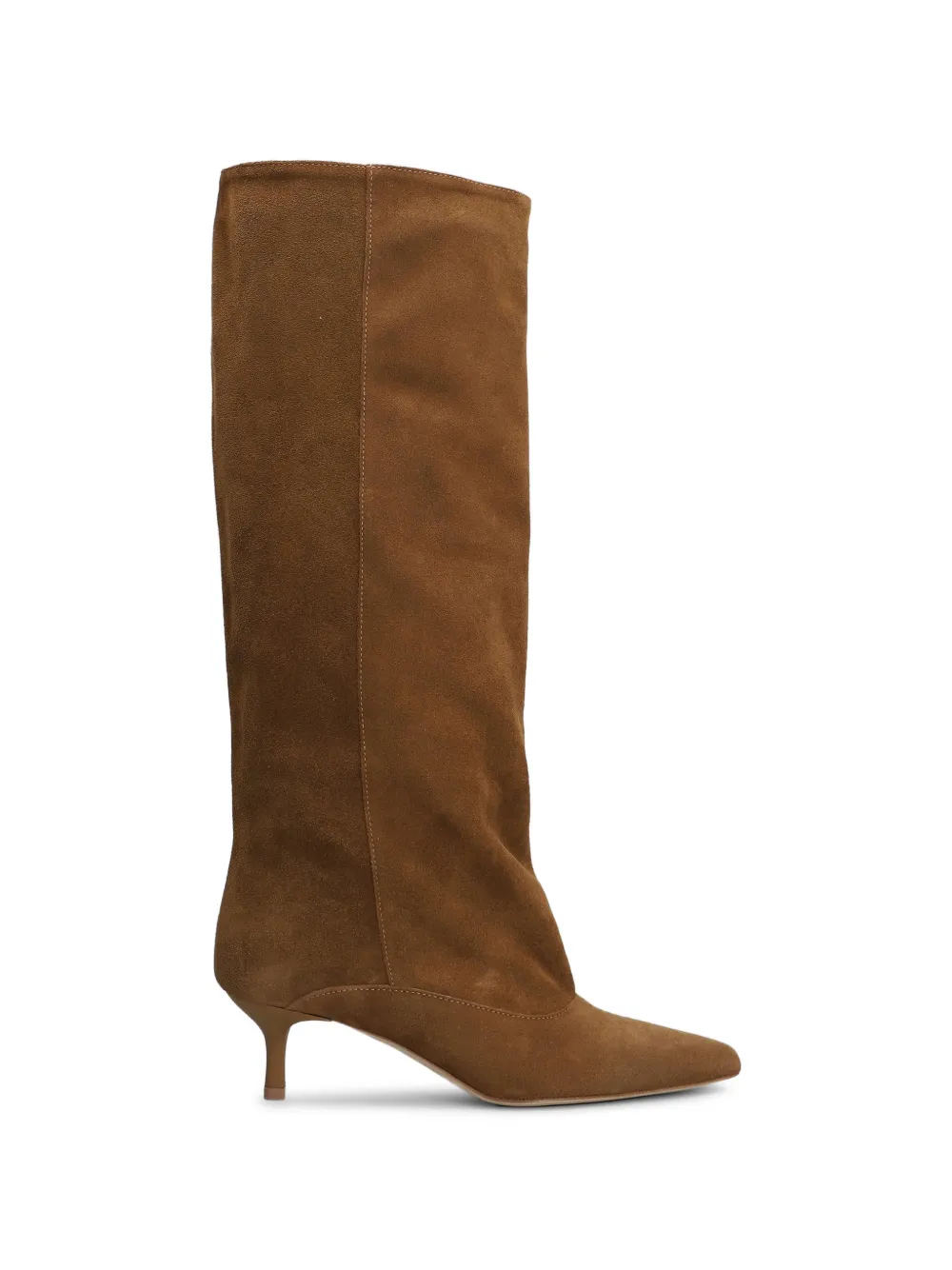 Gisel Moire 50mm Lory suede knee-high boots Bruin
