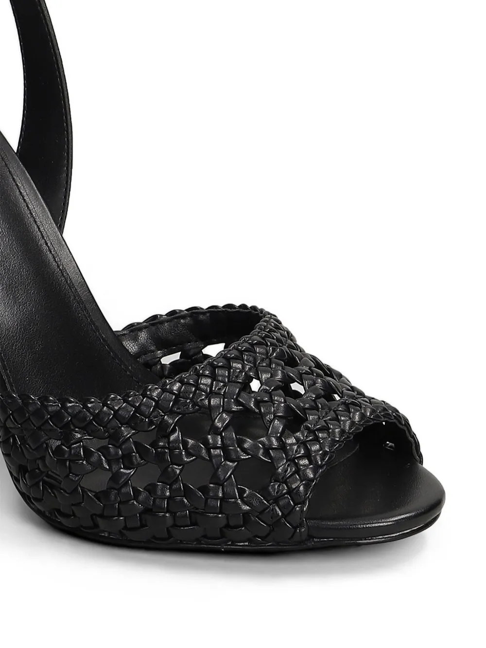 Michael Kors Rosie woven ankle-strap heeled sandals Zwart