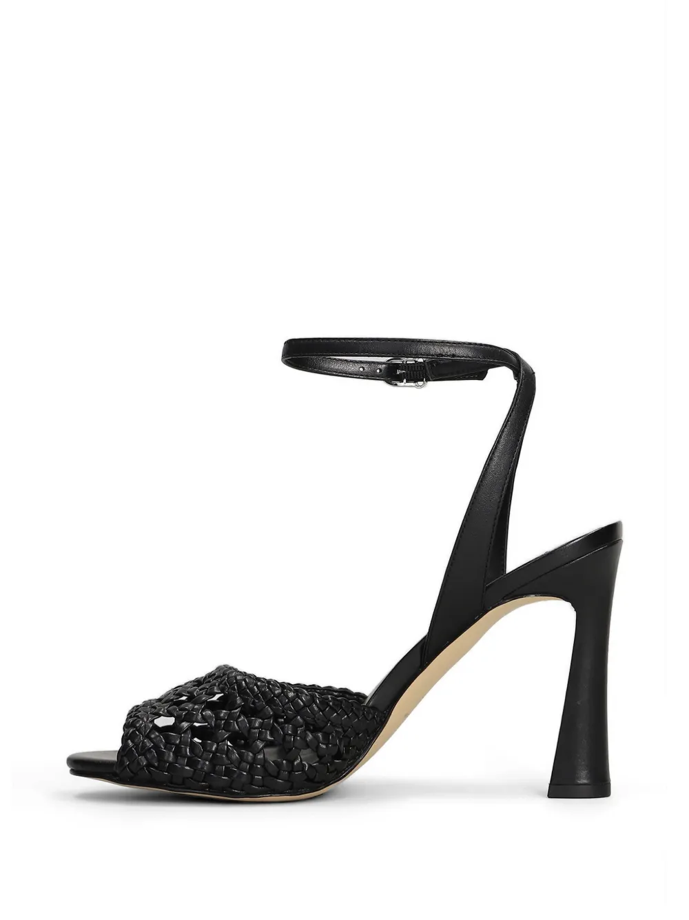 Michael Kors Rosie woven ankle-strap heeled sandals Zwart