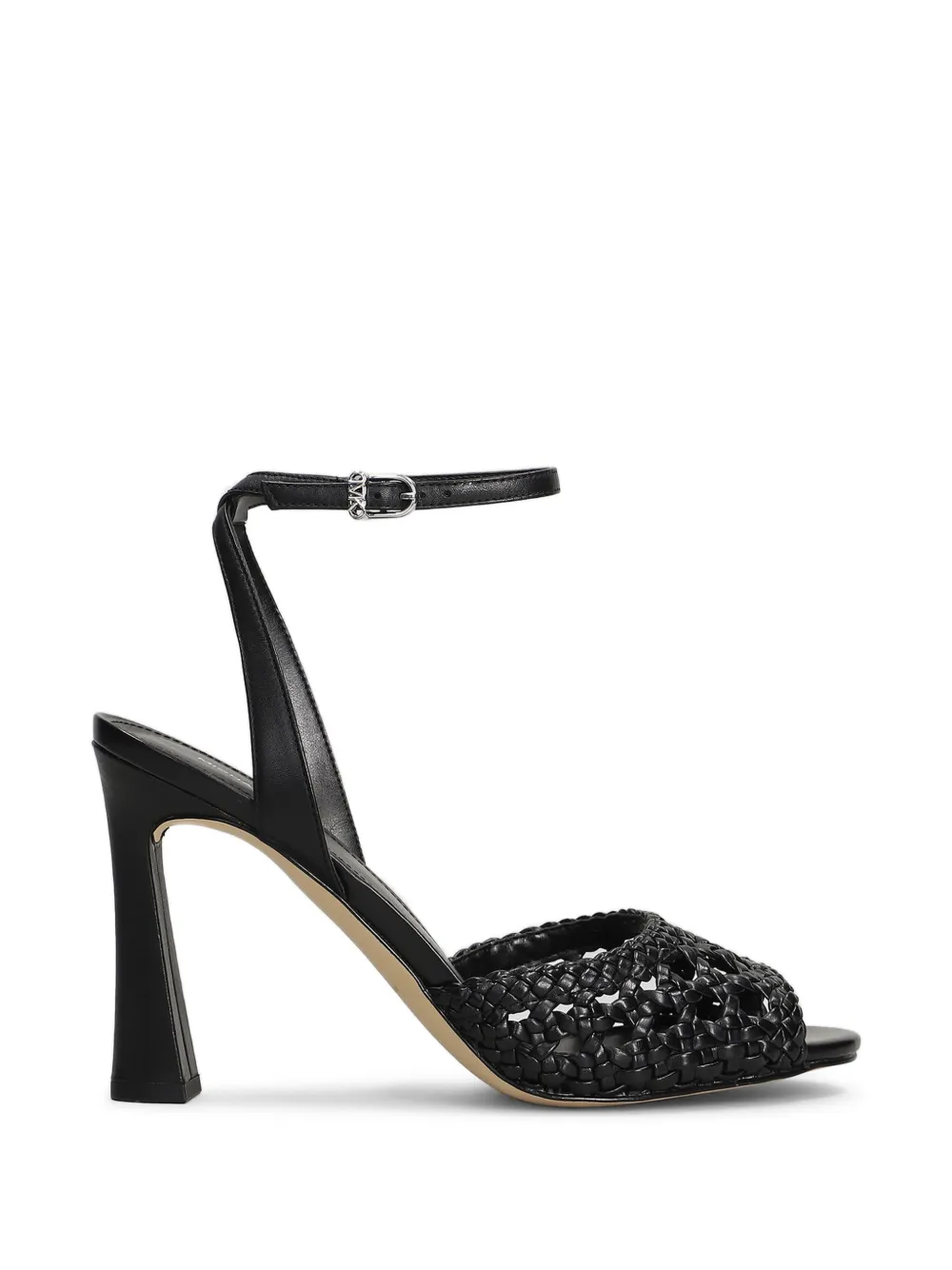 Michael Kors Rosie woven ankle-strap heeled sandals Zwart