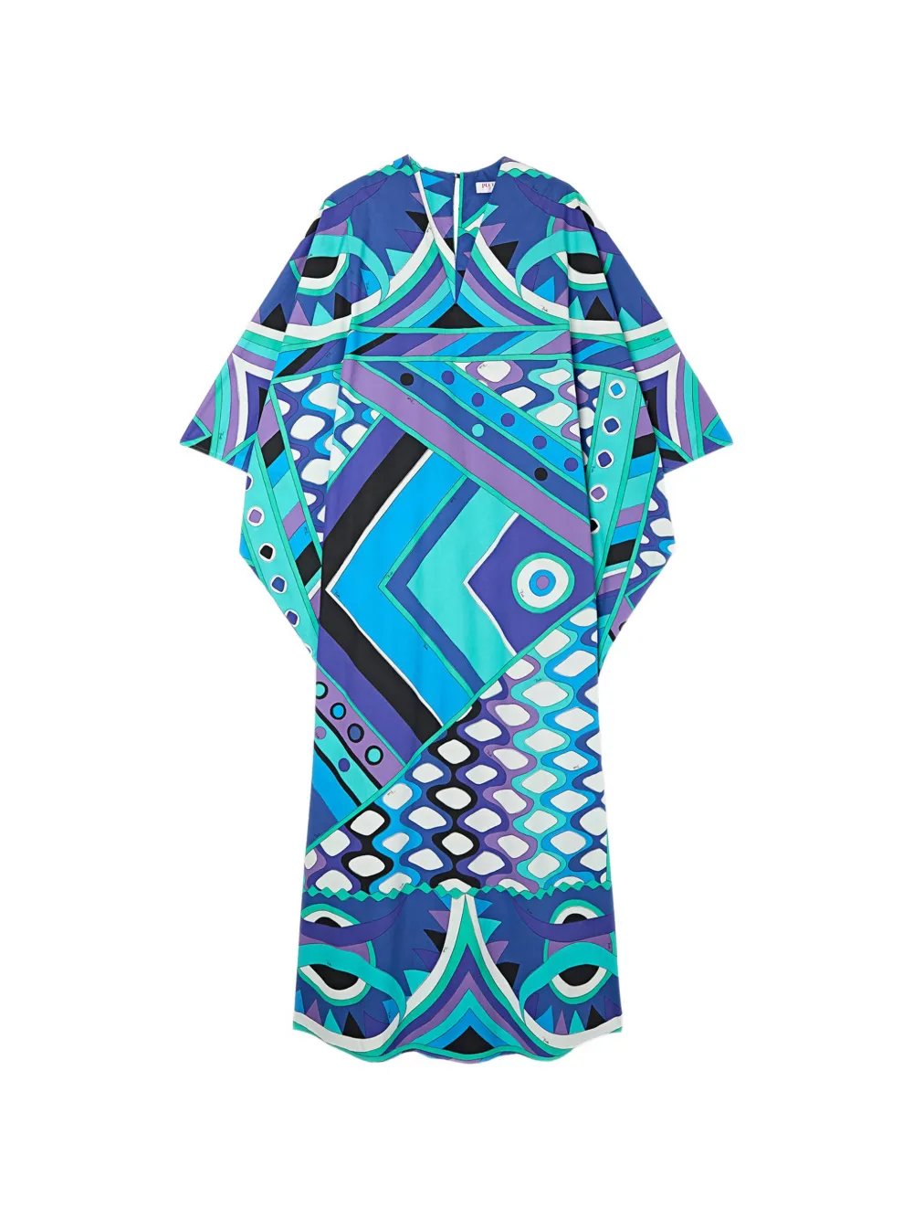 PUCCI Vivara-print V-neck kaftan - Blue