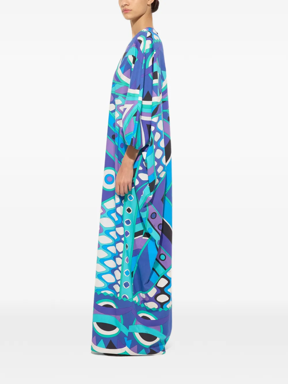 PUCCI Popeline tuniek met Vivara-print Blauw