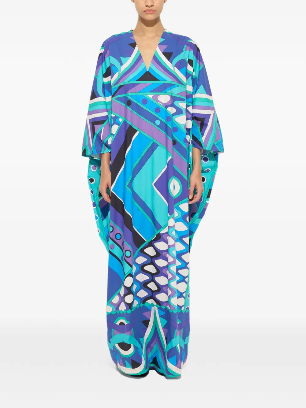 PUCCI Popeline tuniek met Vivara-print Blauw