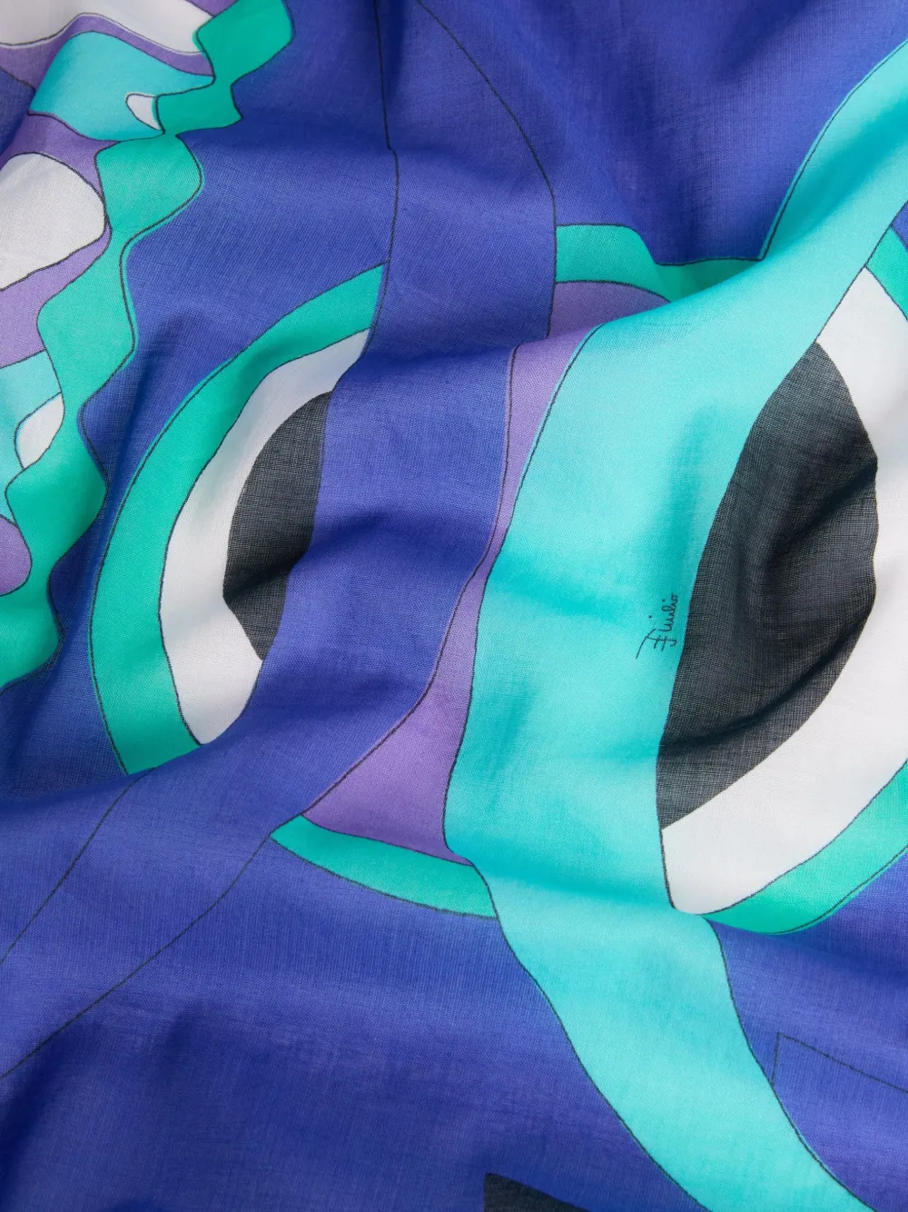 PUCCI Katoenen wikkelrok met Vivara-print Blauw
