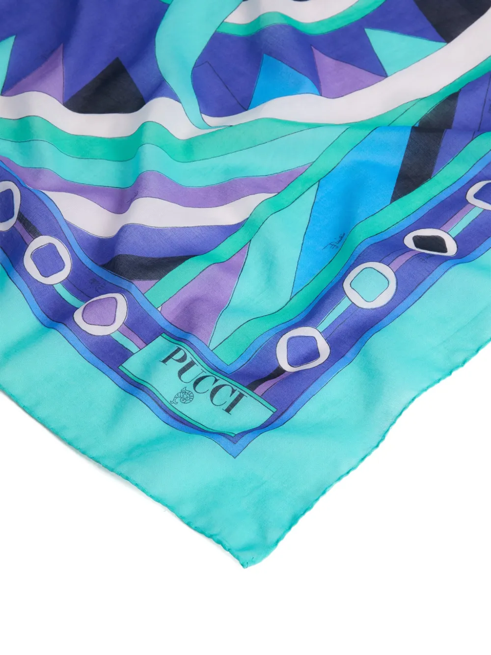 PUCCI Katoenen wikkelrok met Vivara-print Blauw