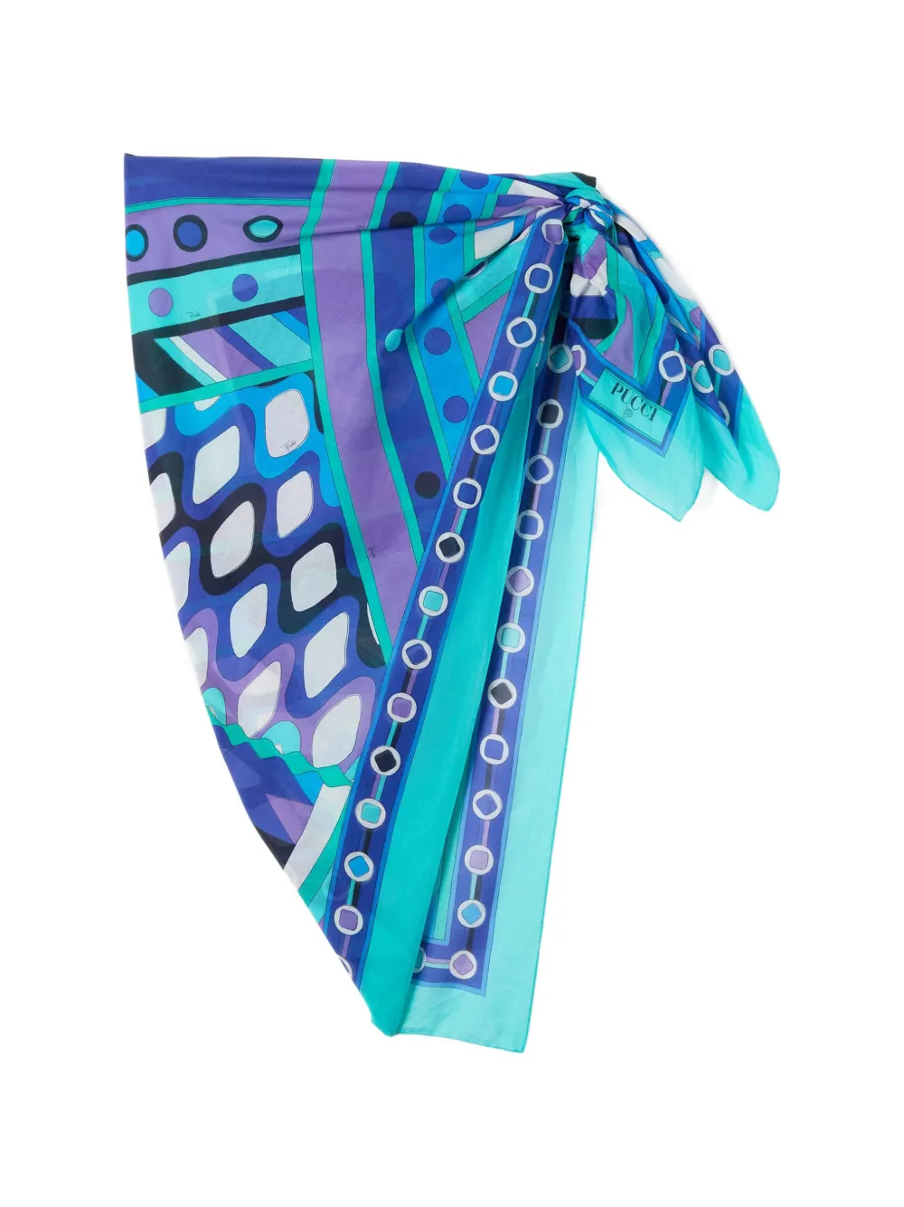 PUCCI Vivara geometric-print sarong - Blue