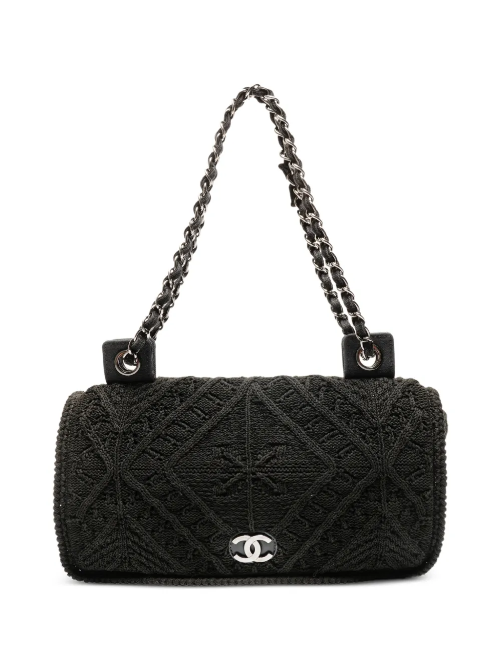 CHANEL Pre-Owned 2004-2005 Classic Flap logo shoulder bag - Nero