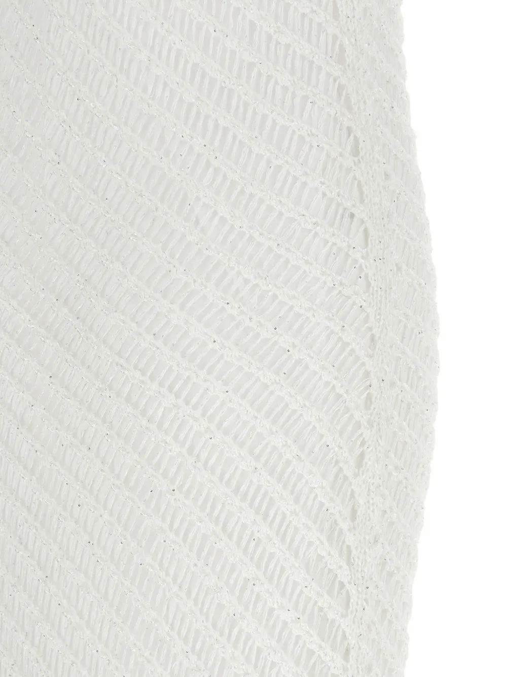 PINKO Mesh midi-jurk met V-hals Wit