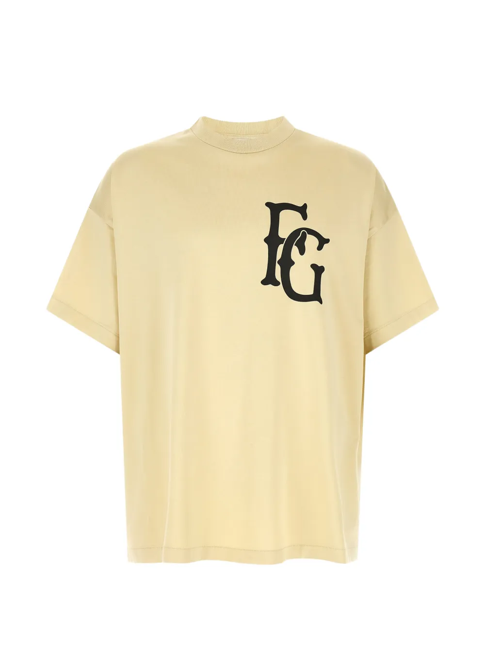 Fear Of God print crew neck T-shirt - Toni neutri