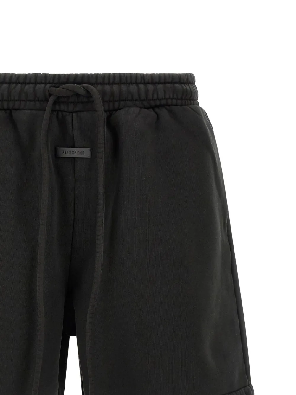  Fear Of God Elasticated Logo Patch Bermuda Shorts - Black 