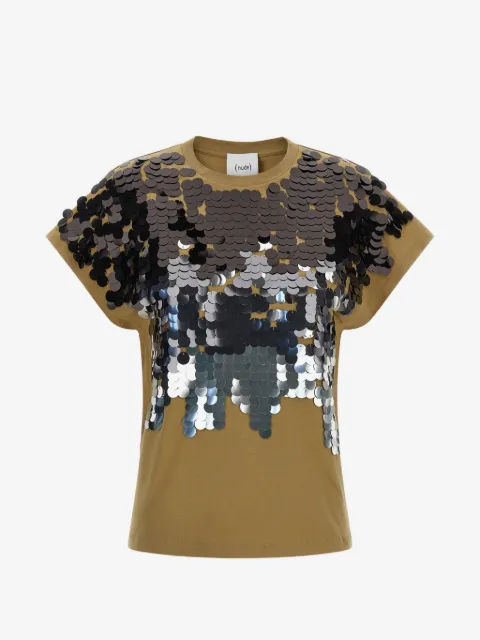 Nude playera con detalles