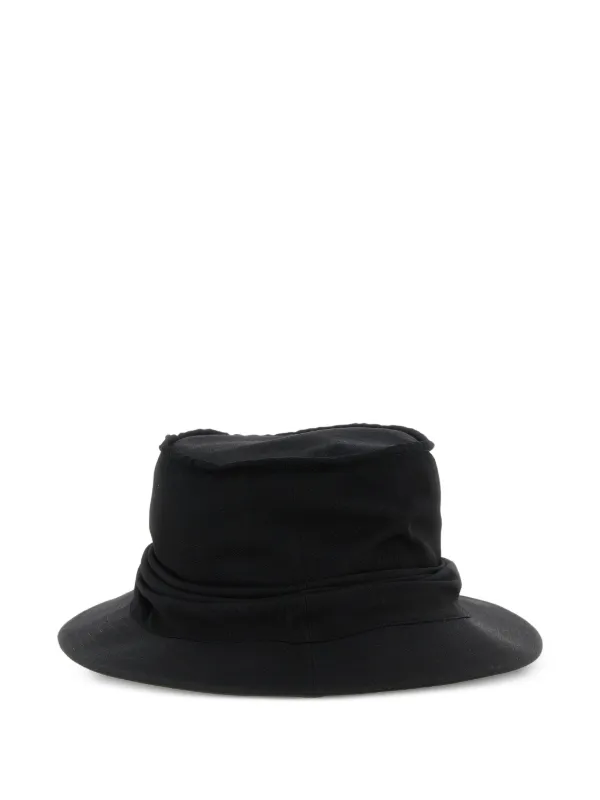 Yohji Yamamoto Drape Wool Hat | Black | FARFETCH