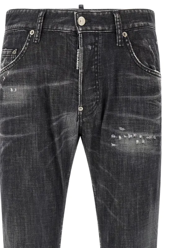 DSQUARED2 Distressed Cropped Jeans | Grey | FARFETCH RO