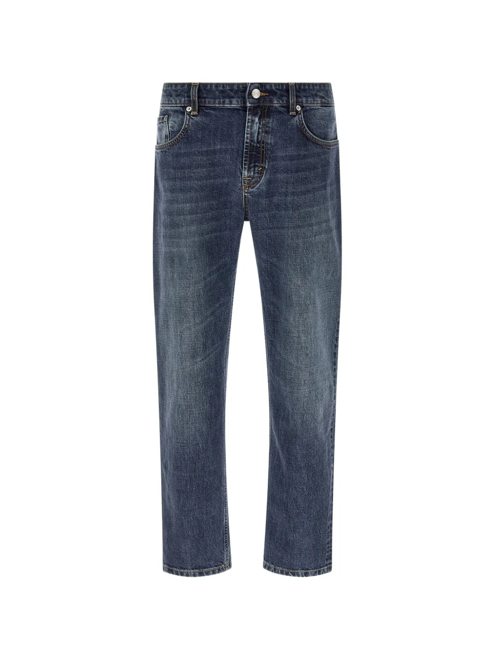 Department 5 contrast stitching straight jeans - Blu