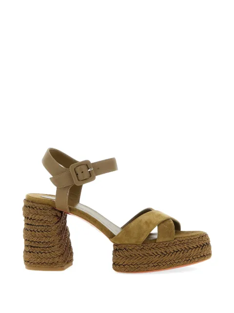 Christian Louboutin crossed bands braided espadrilles