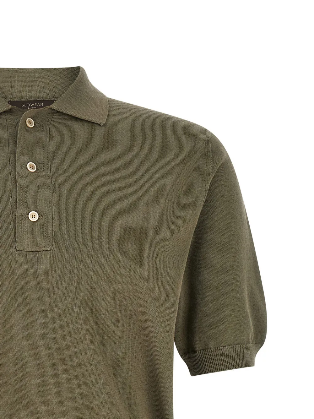 Zanone Gebreid poloshirt Groen