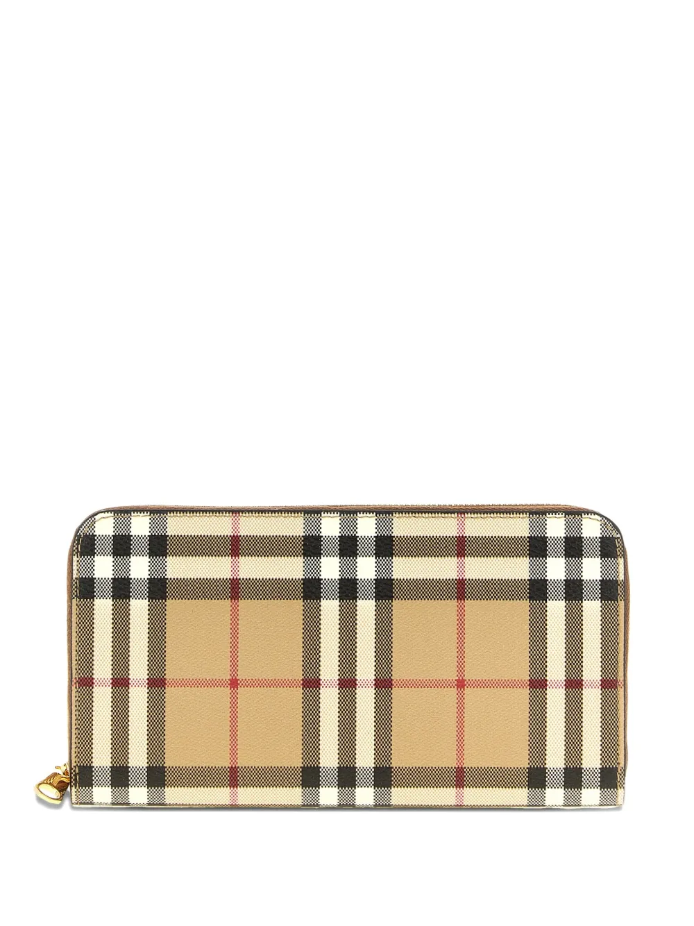 Burberry check print elmore wallet - Toni neutri
