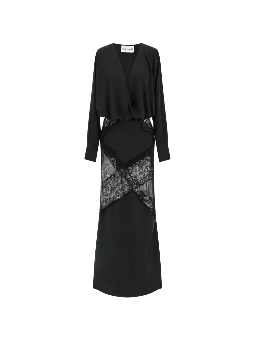 VAILLANT STUDIO draped lace bolero dress - Nero