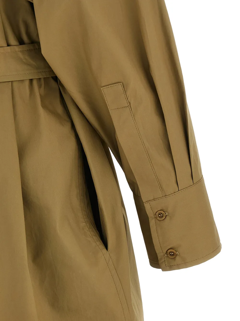 Nude Mini-jurk met V-hals Bruin