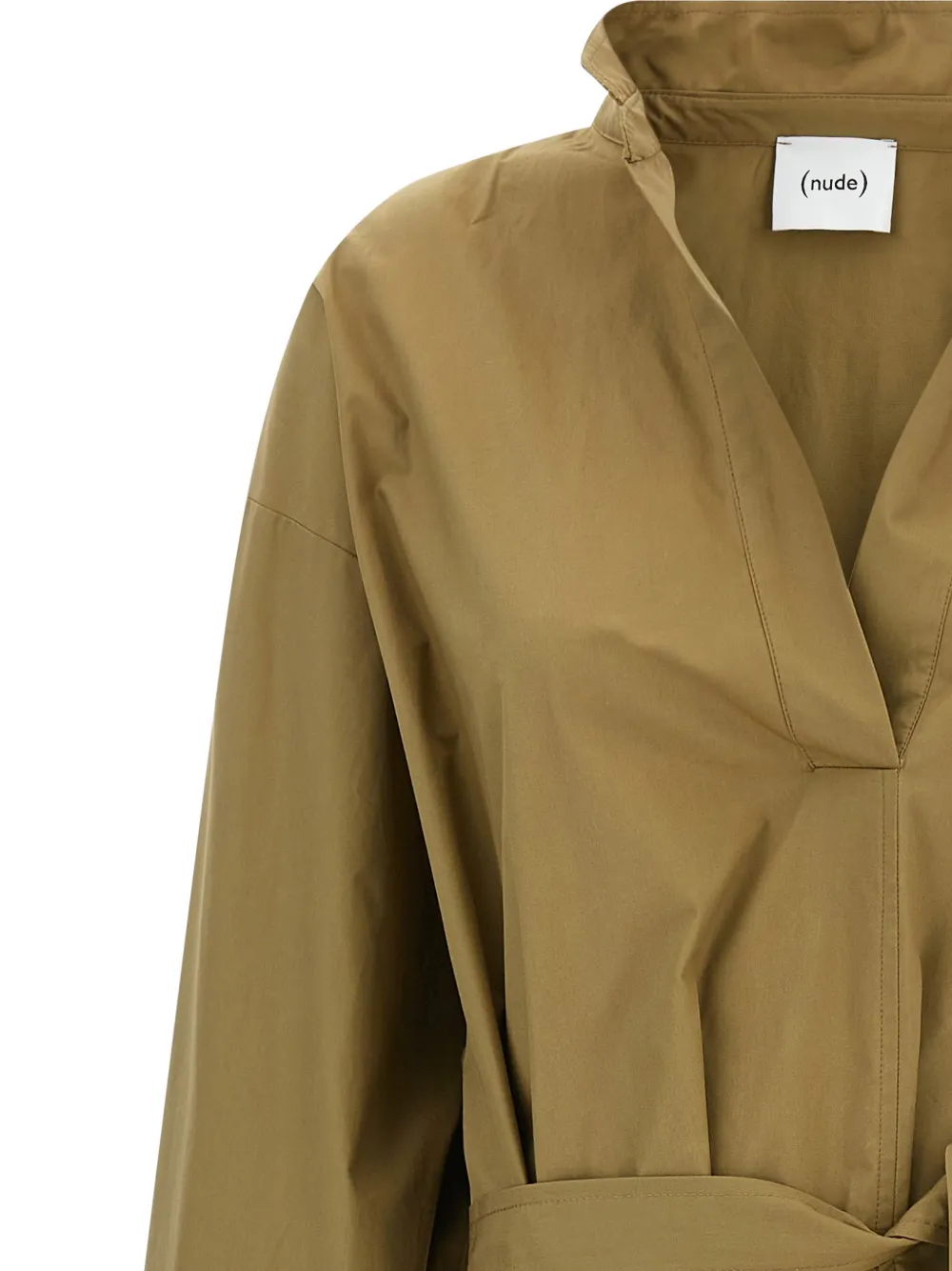Nude Mini-jurk met V-hals Bruin