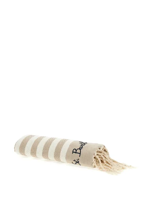 MC2 Saint Barth striped fringed beach towel