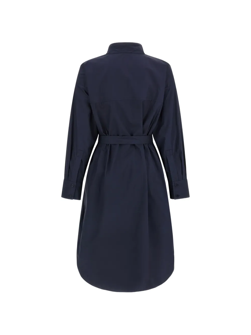 Nude Blousejurk met open kraag en ceintuur Blauw